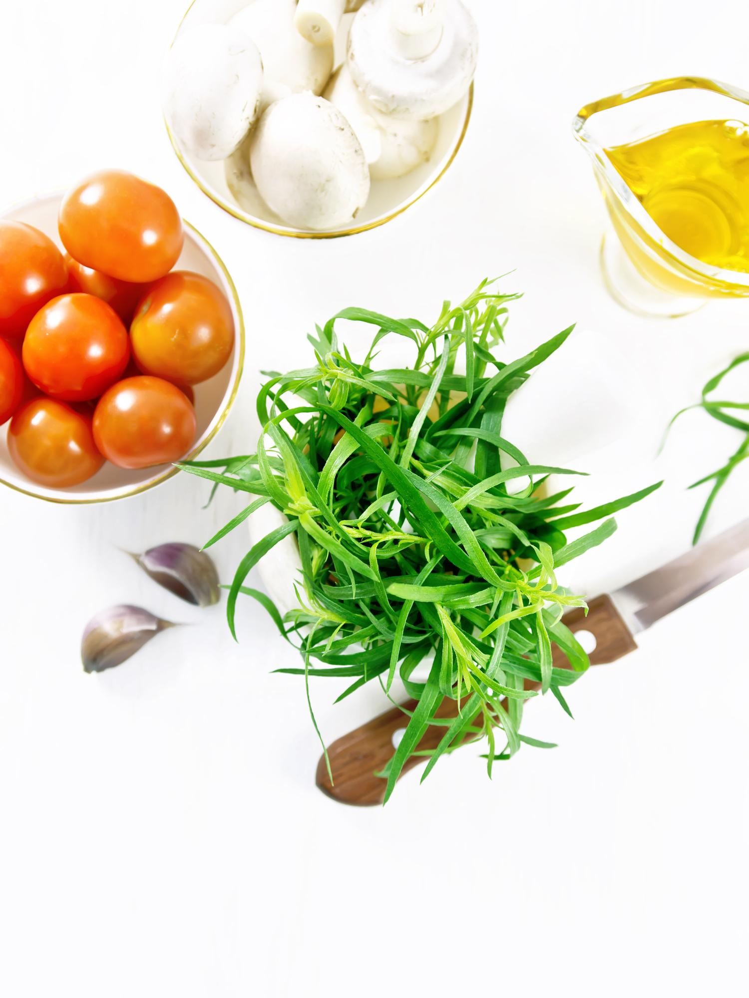 Close-up of fresh ingredients on table